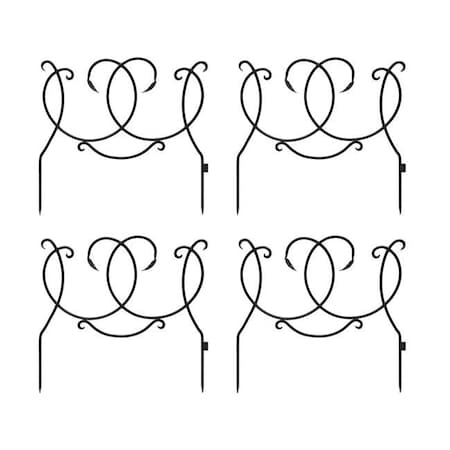 Achla Designs ACHLA Designs DFS-02-4 24 in. Scroll Border Fence Section; Pack of 4 DFS-02-4